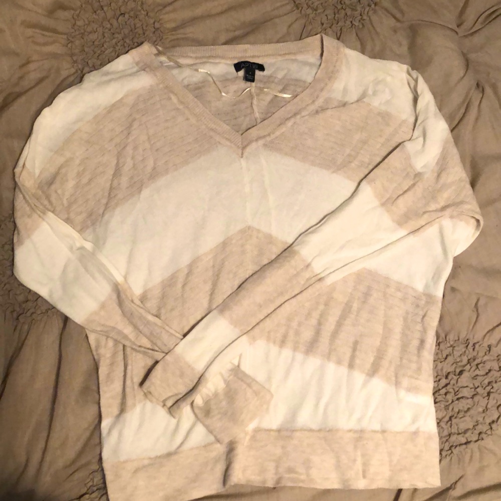 Cream and tan sweater